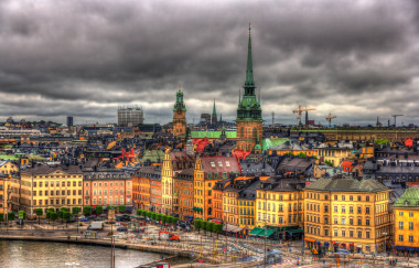 斯德哥爾摩市中心的瑞典的視圖