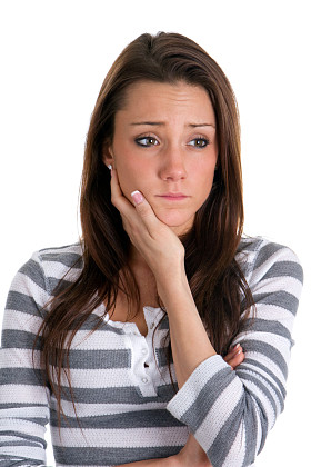 焦虑的女人图片