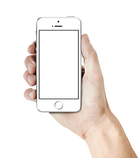 白业务电话插图孤立类似于 iphone