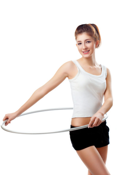 呼啦圈的年輕女人