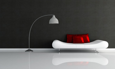 黑色和白色簡約休息室