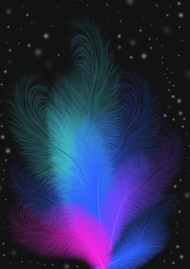 五顏六色的羽毛背景圖片