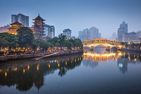成都，中国在津河图片