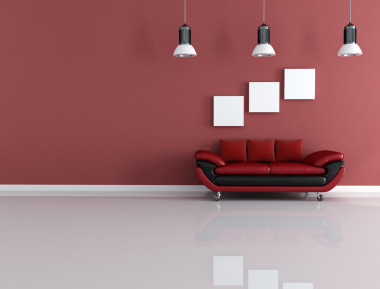 车轮上的天鹅绒沙发上照片