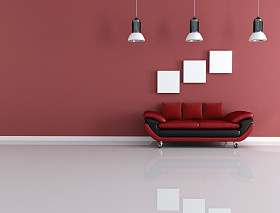 车轮上的天鹅绒沙发上照片