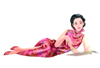 手繪圖-中國(guó)女人 044圖片