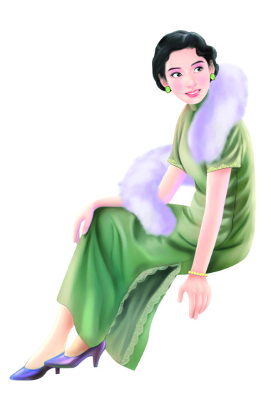 手繪圖-中國女人 033