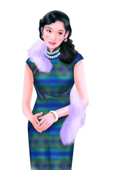 手繪-中國婦女009圖片