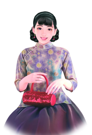 手繪圖-中國女人 007圖片