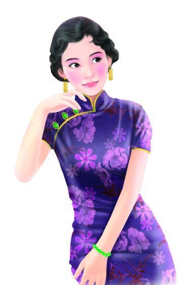 手繪圖-中國女人 006