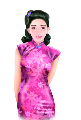 手绘图-中国女人 003照片