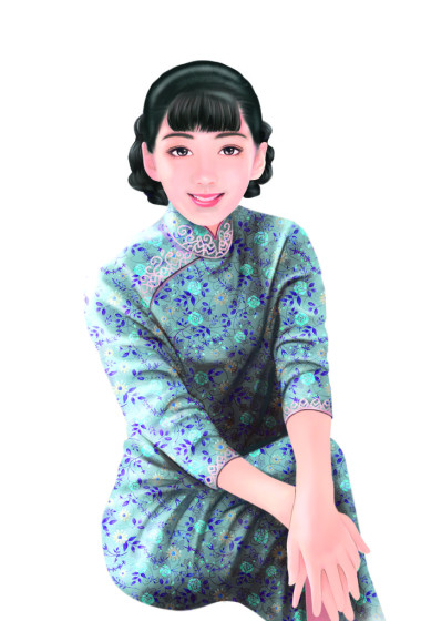 手繪圖-中國女人 001圖片