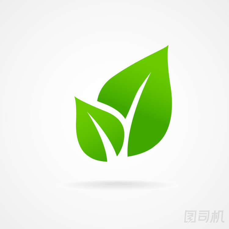 生態(tài)圖標(biāo)綠葉矢量圖片