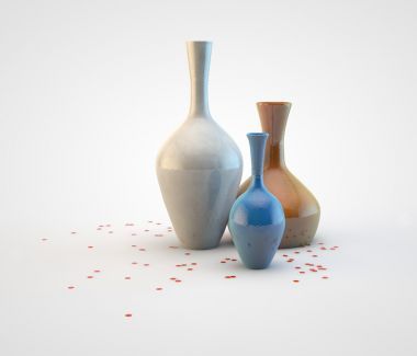 三個(gè)花瓶照片