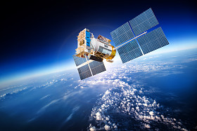空间卫星在地球这颗行星图片