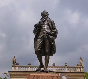 歌德 denkmal 莱比锡