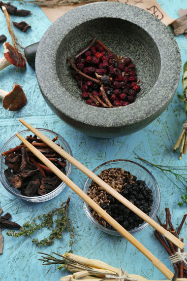 中国传统中草药成分的不是真正的象形文字，特写