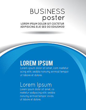 蓝色和白色的设计布局模板图片