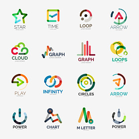 抽象的公司徽标矢量集合