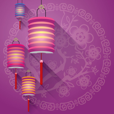 抽象的中國紙燈籠背景