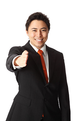 指向的商人照片