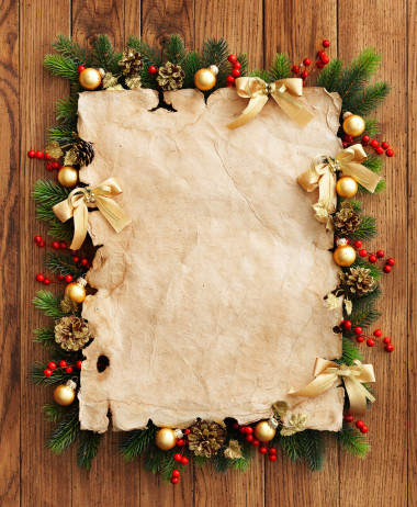 纸张和圣诞装饰品图片