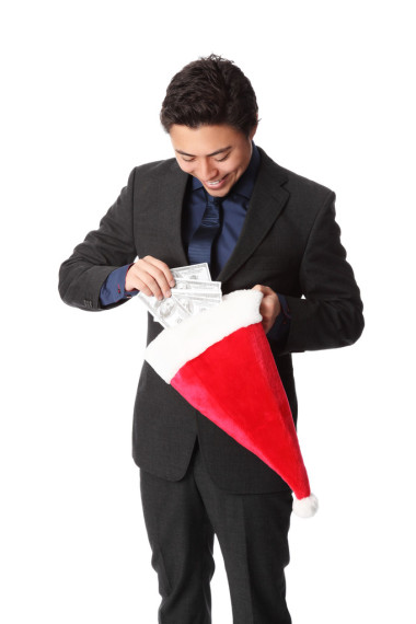 圣诞节奖金的商人