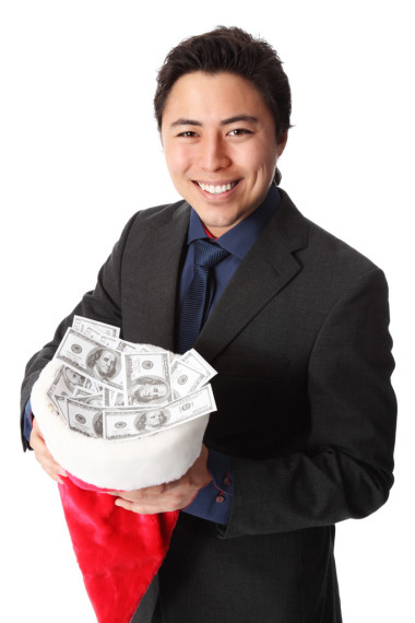 圣诞节奖金的商人