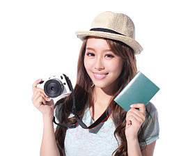 幸福的女人旅游图片