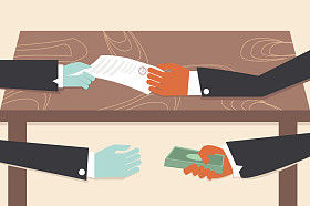 腐败绘制插画概念卡通.图片