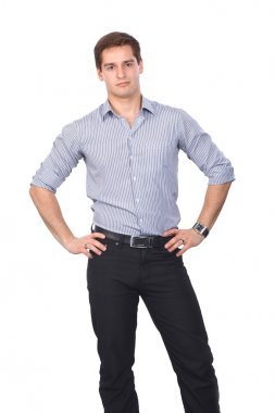 孤立在白色背景上的業(yè)務(wù)人圖片