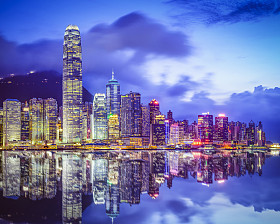 香港中国城市天际线图片