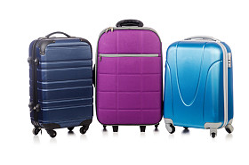 旅游带行李 suitacase 白色衬底上分离的概念