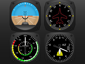 飞机飞行仪器矢量