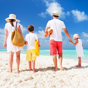 洛矶山脉 hdr家庭海滩度假