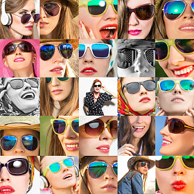 戴着眼镜的时尚女人