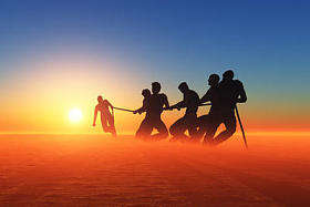 人们在拔河.图片