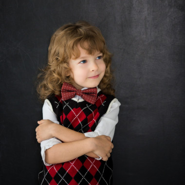 聰明的孩子在課