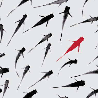 無縫背景與手繪在傳統(tǒng)日本繪畫風格暈染-e 的小