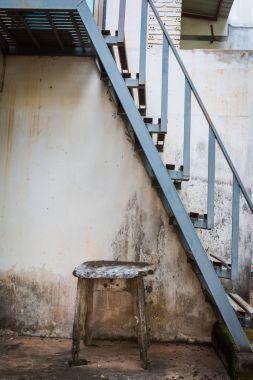 金属防火梯旧表照片