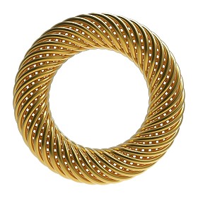 金色螺旋圆环圆环面上白色隔离