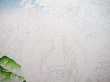 古代佛教唐卡绘画