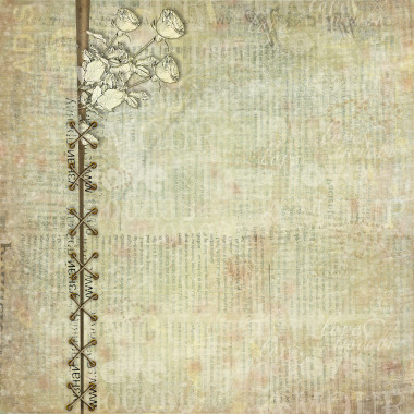 与报纸的背景上玫瑰假日贺卡图片