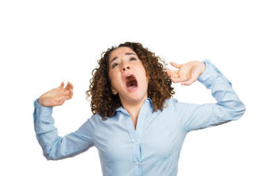 女人表達(dá)打哈欠照片