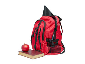 学校用品上孤立的白色背景图片