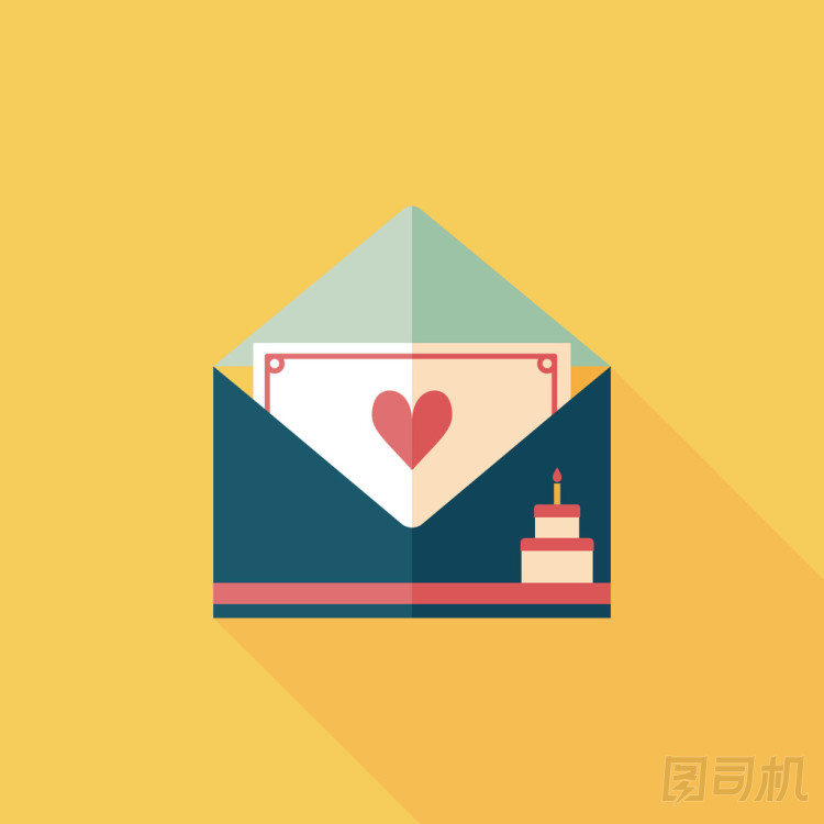 與長長的影子，eps10 的生日快樂卡平圖標