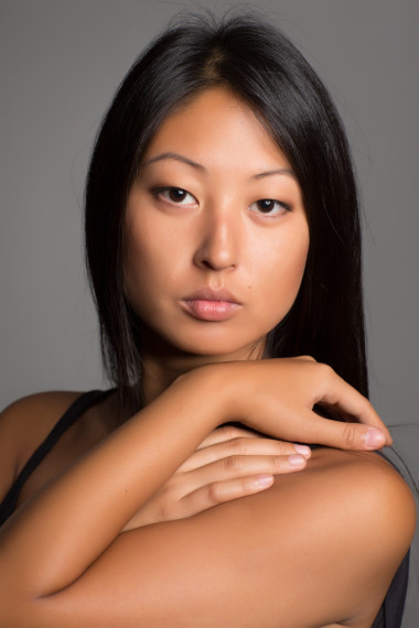 有吸引力的亞洲女孩的畫像圖片