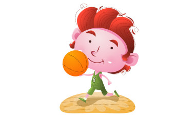 孩子們打籃球照片