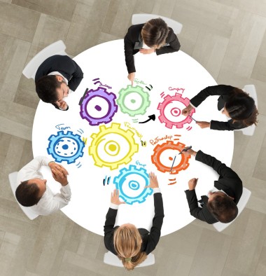 團(tuán)隊(duì)精神的商人