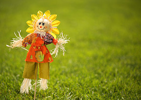 花园里的稻草人